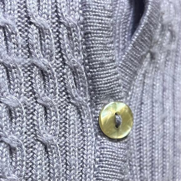 Mark Shale Silk Cashmere Cardigan Sweater Lilac Size Sm Long Sleeve Button Front - Picture 3 of 6